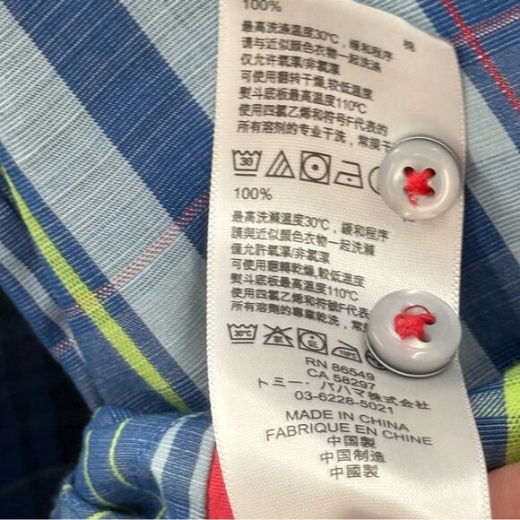 NWOT Tommy Bahama Men’s 100% Cotton Canberra Plaid Button Down Shirt Size XXL - Picture 10 of 11